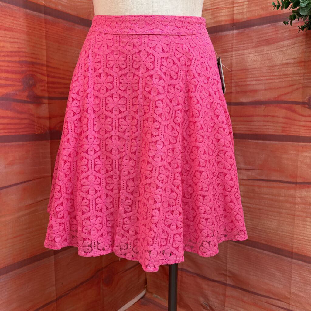 New Lilly Pulitzer Pink Floral Lace Skirt