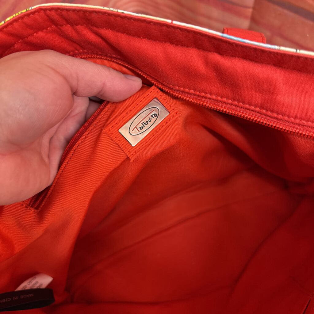 Talbots Map Print Tote Bag