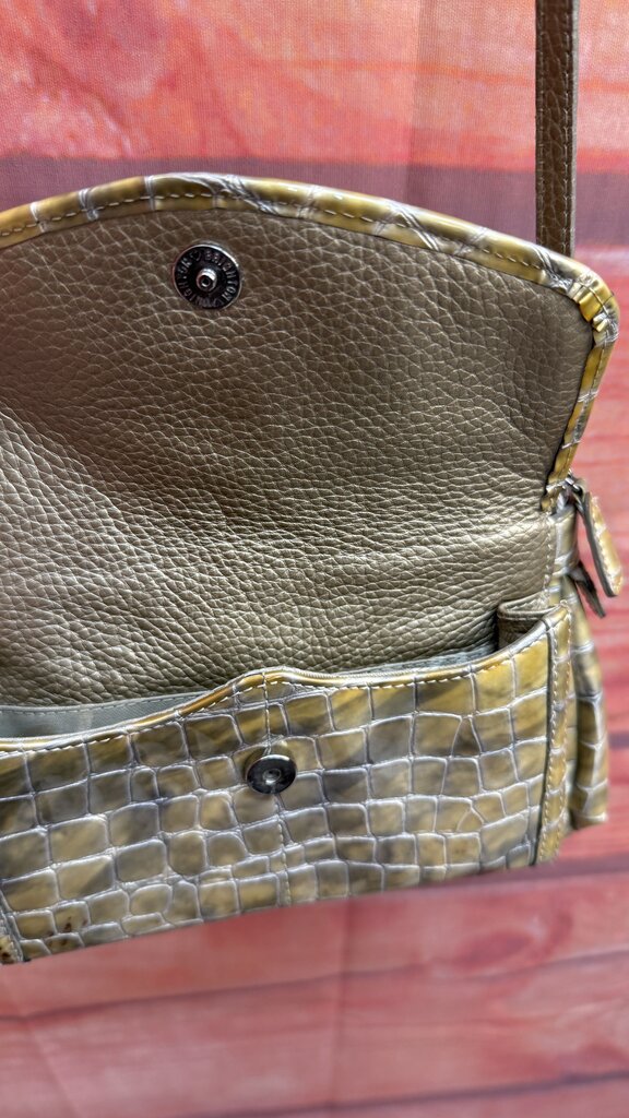 Small Faux Crocodile Texture Brighton Crossbody