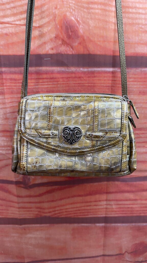 Small Faux Crocodile Texture Brighton Crossbody