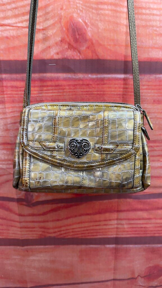 Small Faux Crocodile Texture Brighton Crossbody